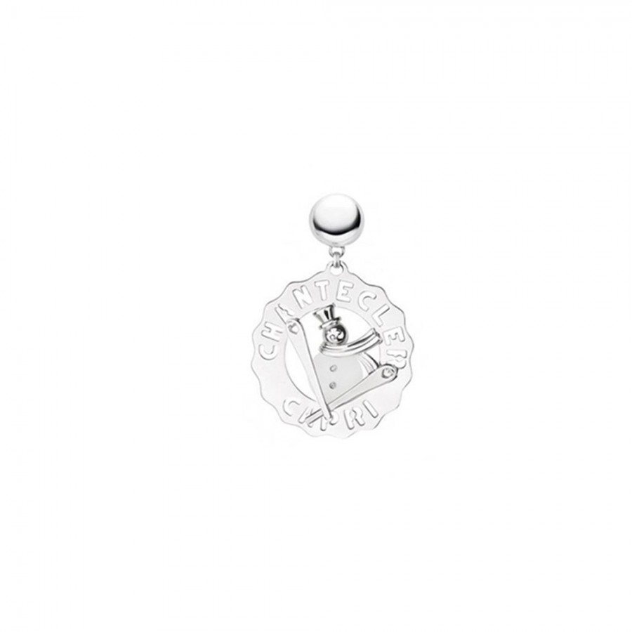 Orecchino pupazzo di neve grande Chantecler in argento e pietre ref. 33701