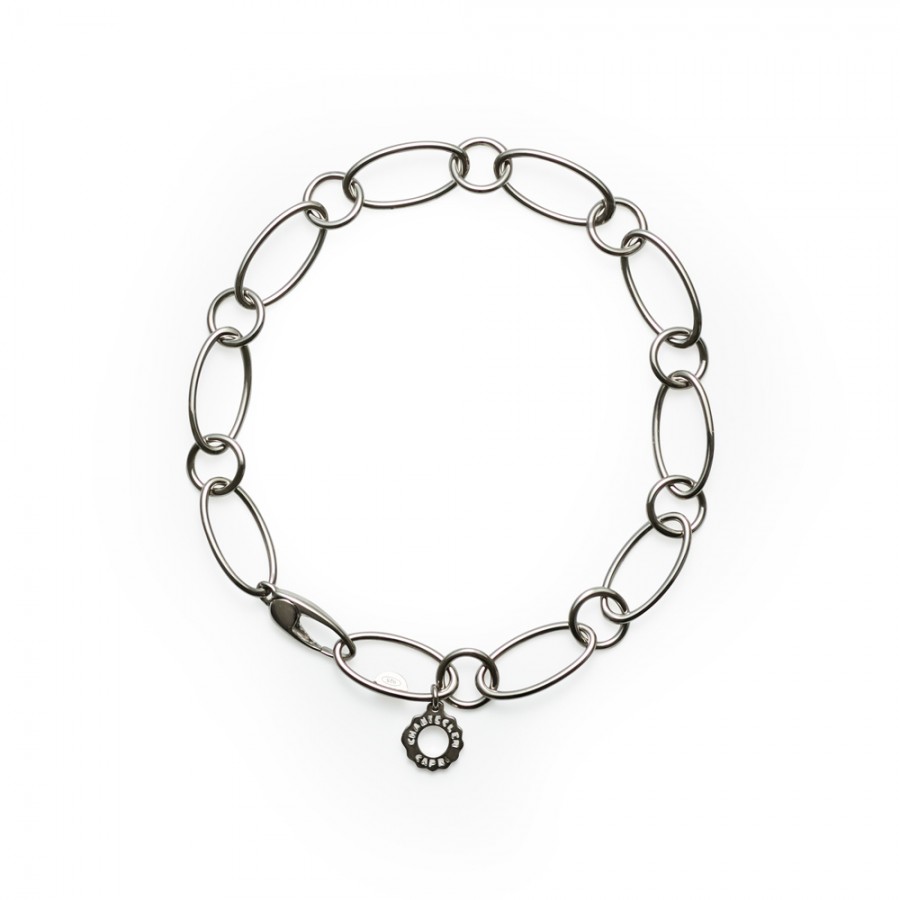 Bracciale a maglie ovali e tonde Chantecler in argento ref. 35594