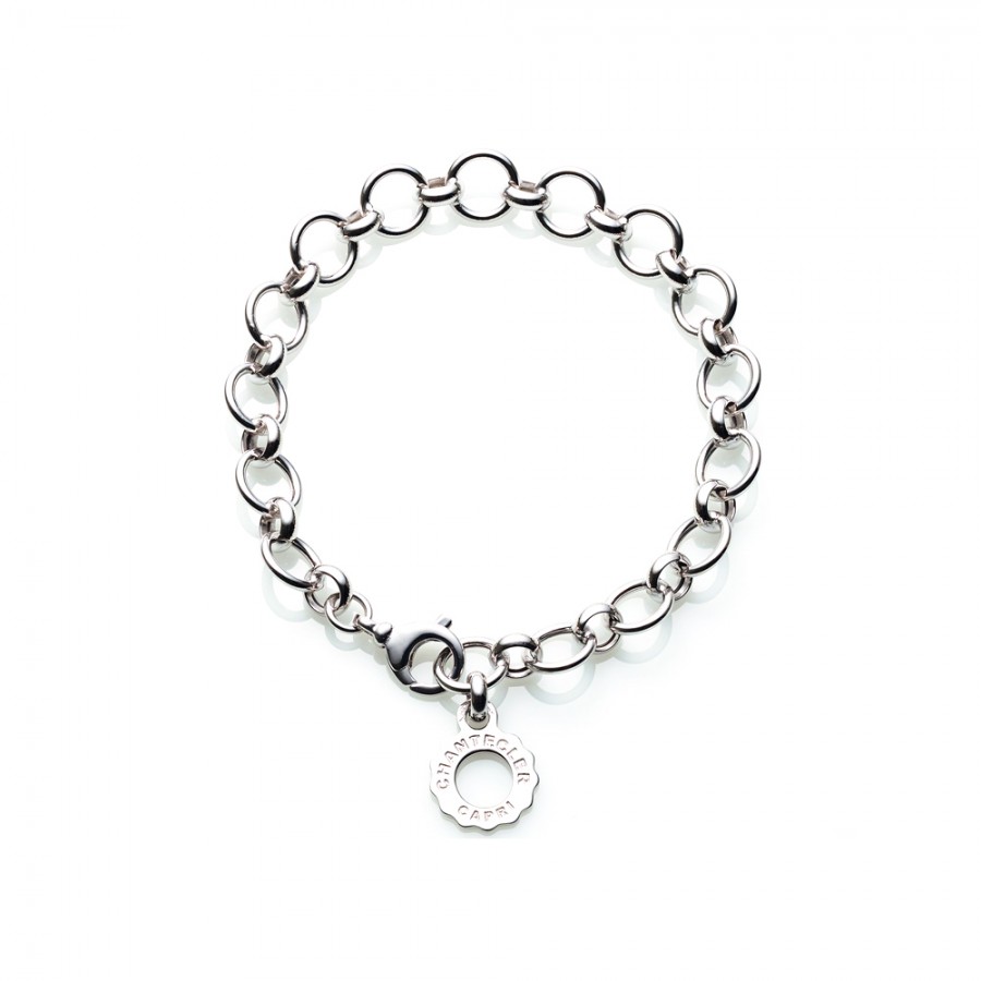 Bracciale a maglie tonde Chantecler in oro bianco ref. 36089