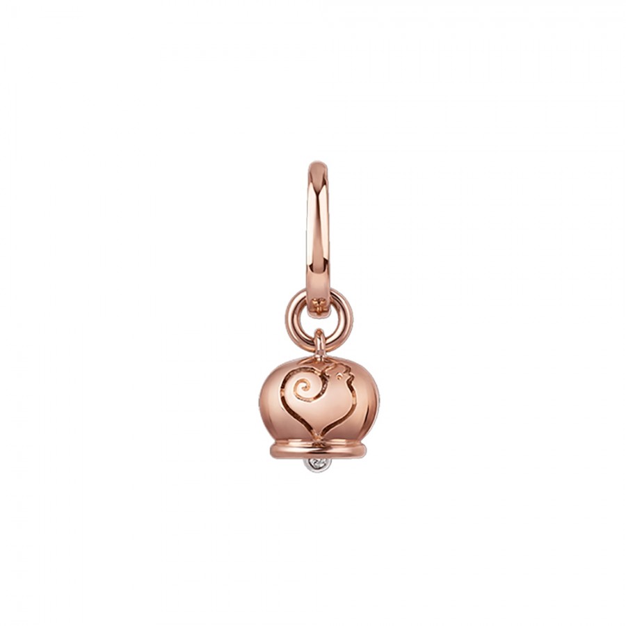 Orecchino Chantecler campanella micro in oro rosa e un diamante ref. 36583