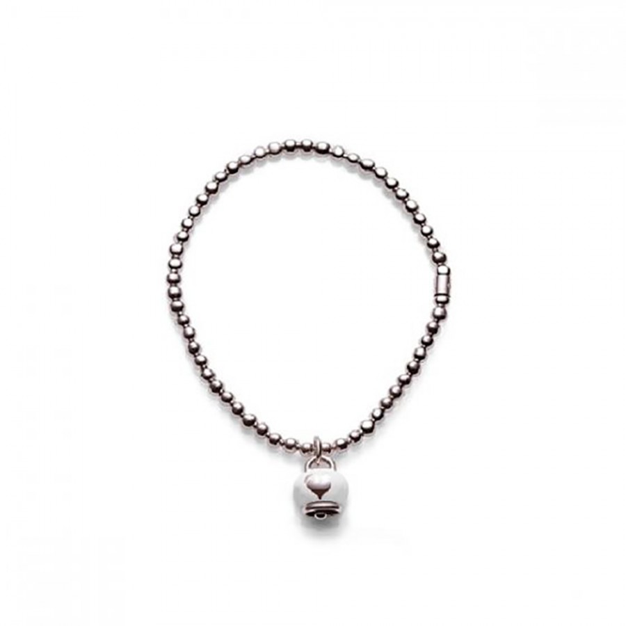 Bracciale elastico con campanella micro Chantecler in argento e smalto ref. 37927 S