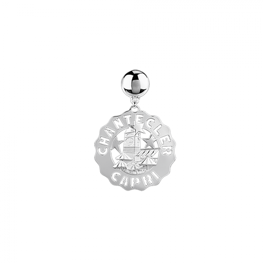 Orecchino piazzetta grande Chantecler in argento ref. 38909