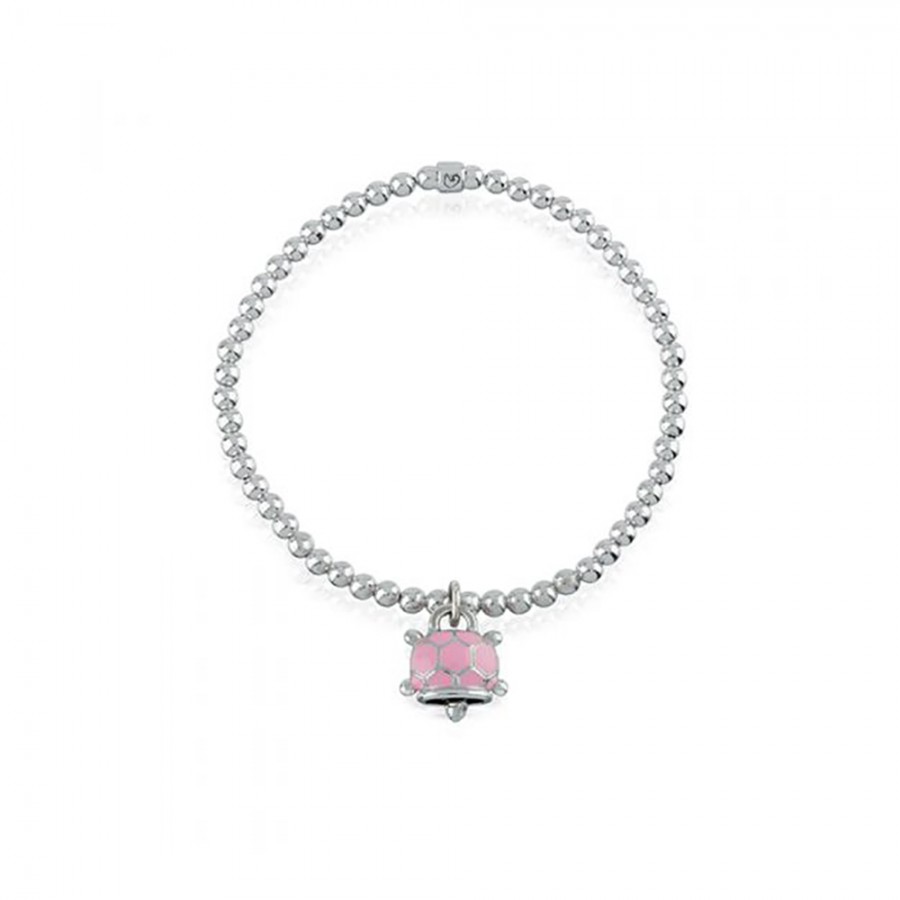 Bracciale elastico con campanella tartaruga micro Chantecler in argento smalto e diamante ref. 39018 L