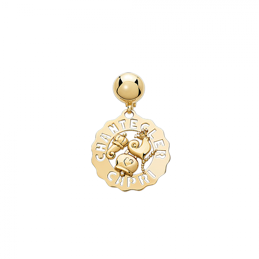 Orecchino Logo piccolo Chantecler in oro e diamanti ref. 39932