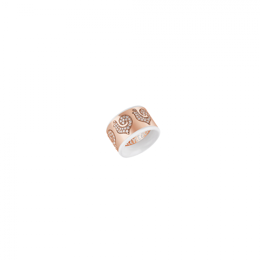 Anello fascia Chantecler in oro rosa e diamanti ref. 41029
