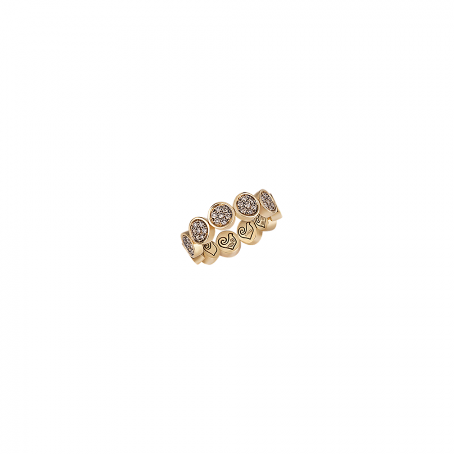 Anello veretta Chantecler in oro e diamanti ref. 41282
