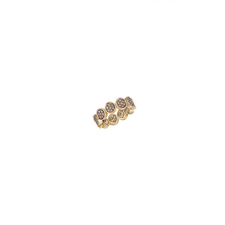 Anello veretta Chantecler in oro e diamanti ref. 41477