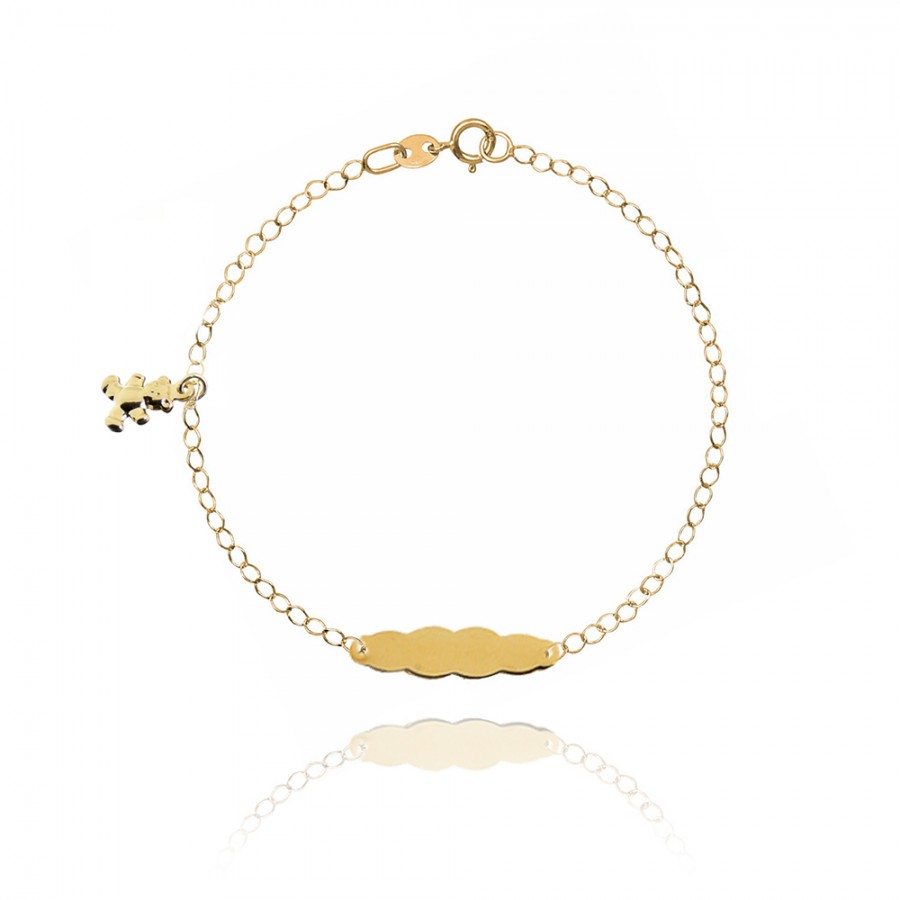 BRACCIALE  oro Giallo Simbolo:  ORSETTO "L?amicizia ? il dono pi? bello"