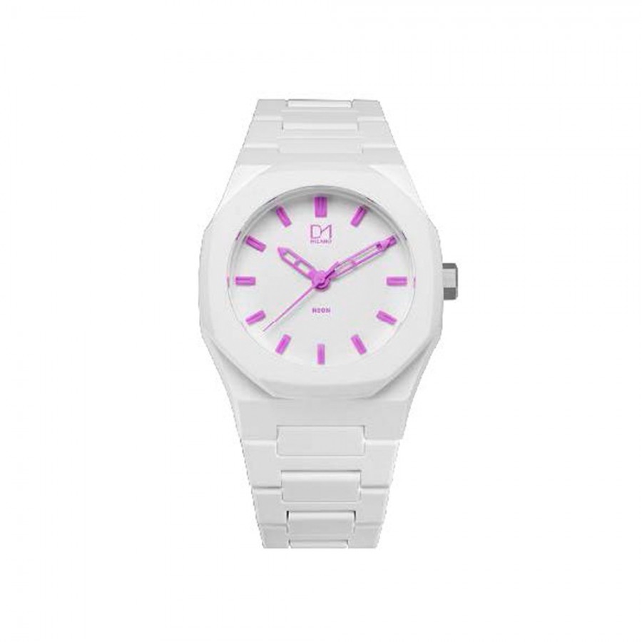 NEON BIANCO - LANCETTE FUCSIA