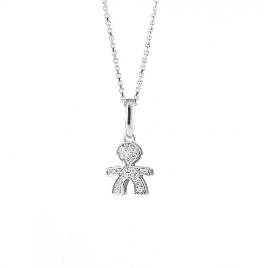 COLLANA CON PAVE' MICRO-SETTING MINI MASCHIETTO