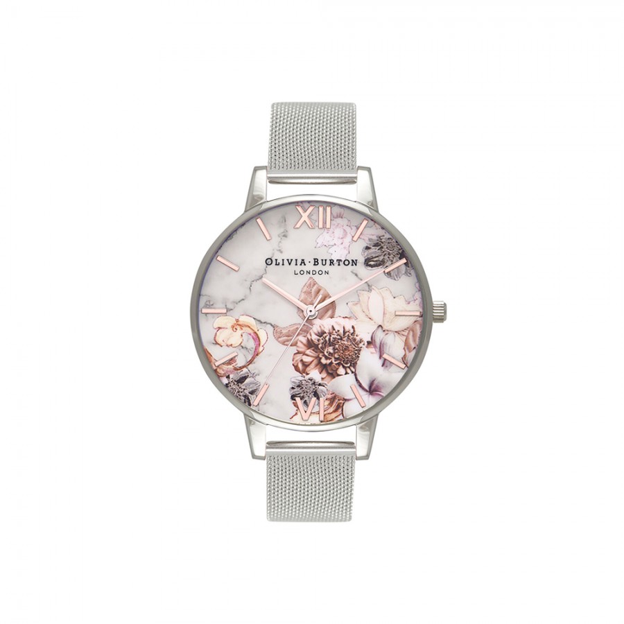Orologio floral marble