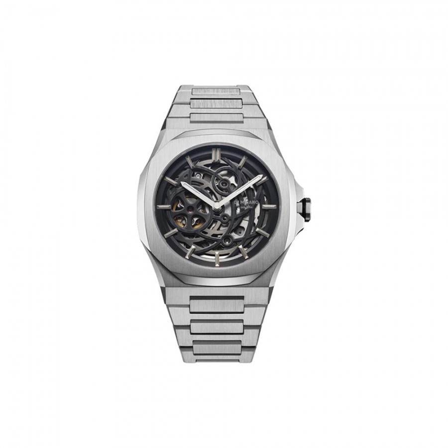 D1 MILANO Sleleton Silver 41.5 mm ref. D1-SKBJ10