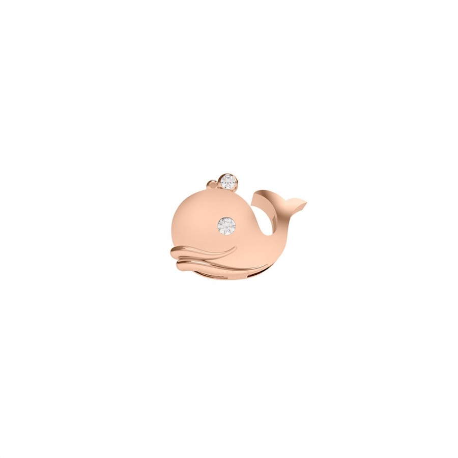 ELEMENTO BALENA IN ORO ROSA E DIAMANTI DONNA ORO - ELEMENTS ref. DCHF9307.001