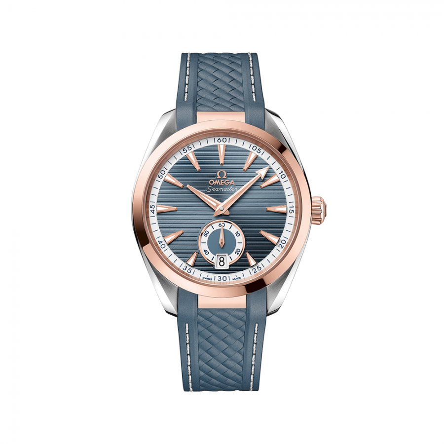 SEAMASTER AQUA TERRA 150M CO‑AXIAL MASTER CHRONOMETER SMALL SECONDS 41 MM Acciaio‑oro Sedna™ su Cinturino in caucciù ref. 220.22.41.21.03.001