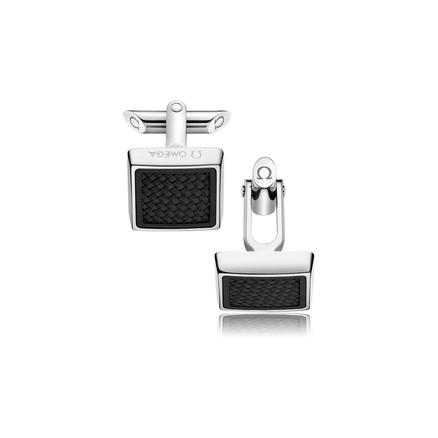 OMEGAAQUA GEMELLI Acciaio inossidabile e caucciù strutturato nero ref. CA05ST0000105
