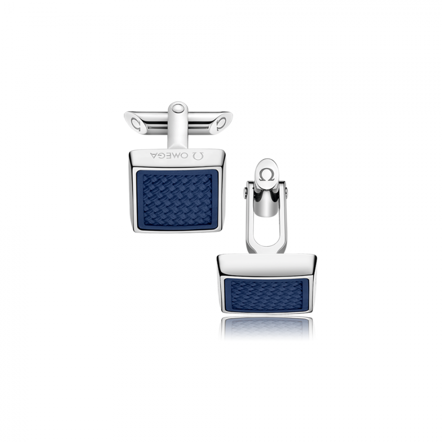 OMEGAAQUA GEMELLI Acciaio inossidabile e caucciù strutturato blu ref. CA05ST0000205