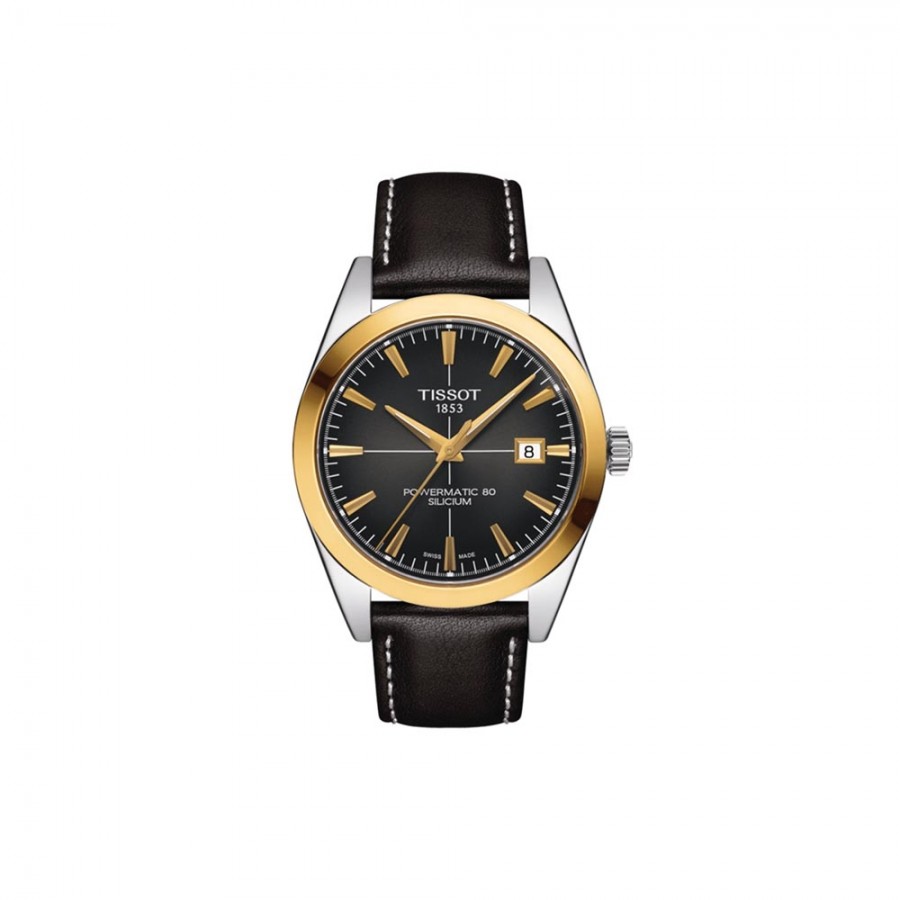 TISSOT GENTLEMAN POWERMATIC 80 SILICIUM SOLID 18K GOLD BEZEL ref. T927.407.46.061.01