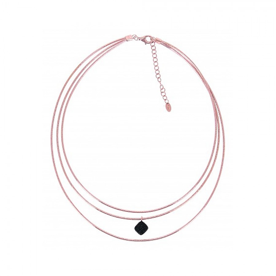 Collana multifilo Pesavento in argento rosa ref. WDNAG516