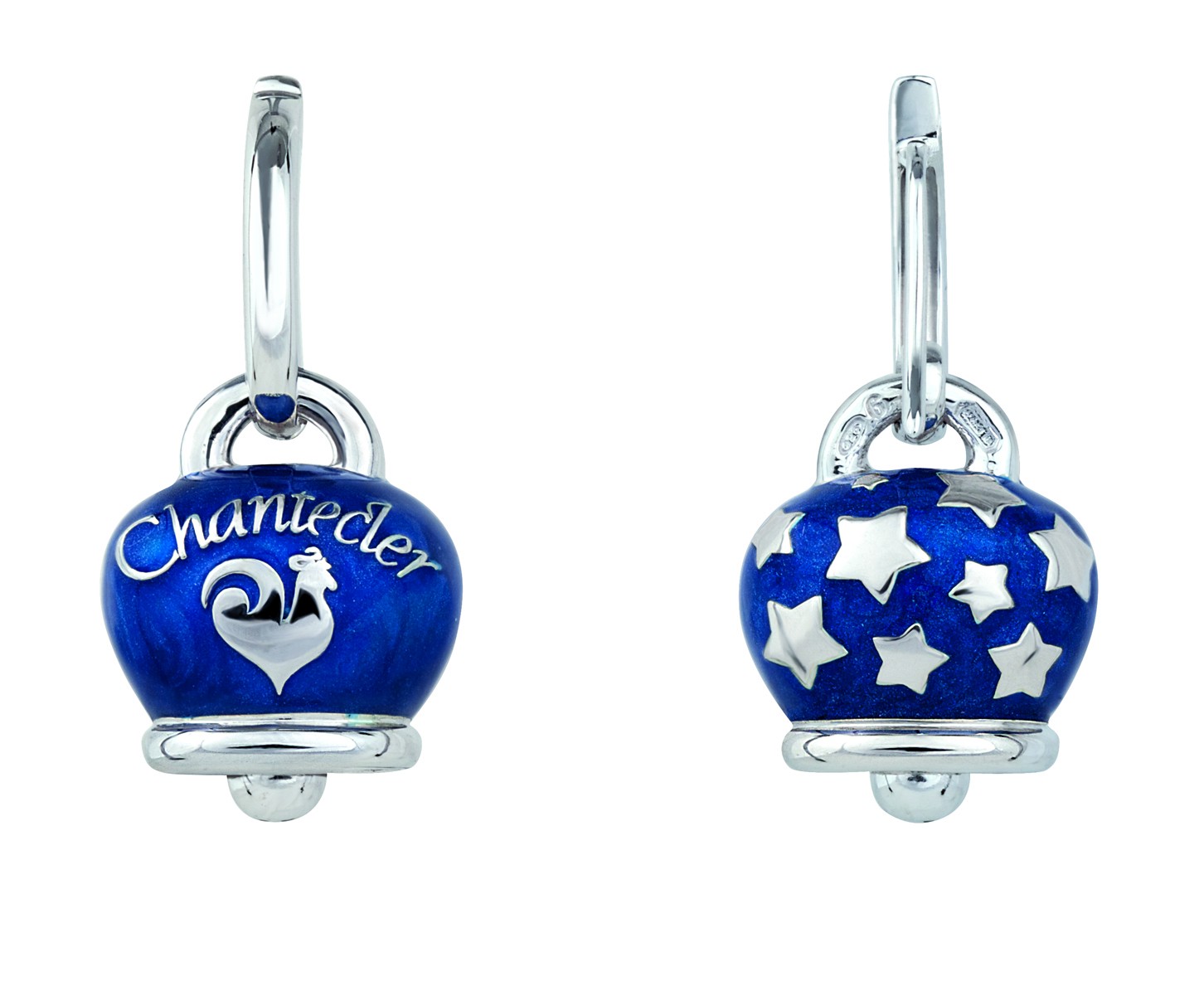 Orecchino campanella medio Chantecler in argento e smalto ref. 31764