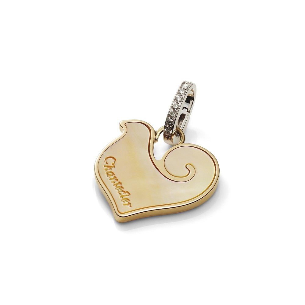  Pendant Chantecler Anima in yellow gold, with GALLO symbol in yellow mother-of-pearl
