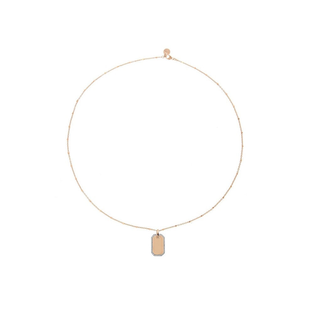 GIROCOLLO MEDAGLIA PLAIN - CATENA E PUNTO ref. GRZ-009-RT-LIS