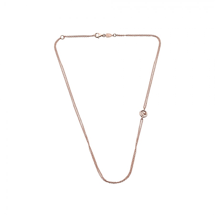 Necklace Chantecler double in rose gold