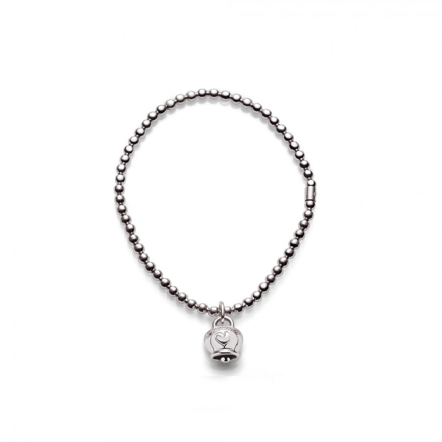 Bracciale elastico con campanella micro Chantecler in argento ref. 37272 M