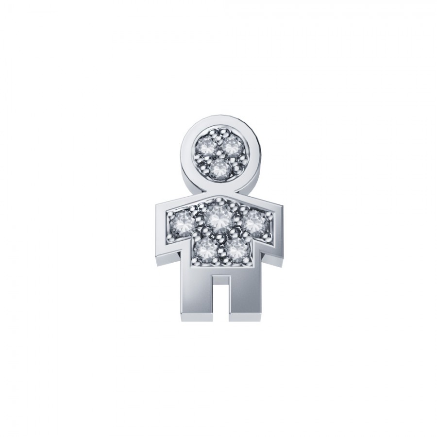 ELEMENTO BAMBINO ORO BIANCO E DIAMANTI