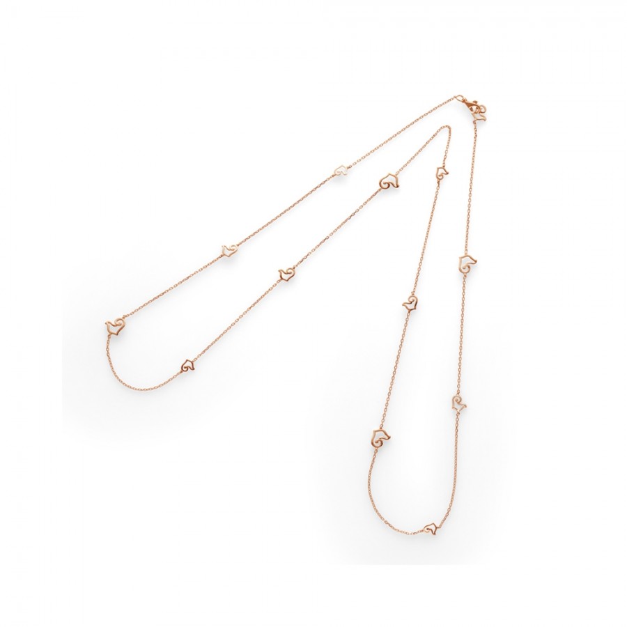 Necklace Chantecler Pink gold 93 cm and 13 cocks