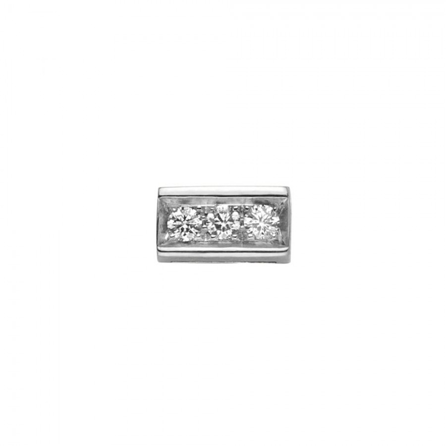 ELEMENTO DONNA ORO RETTANGOLO IN ORO BIANCO E DIAMANTI ref. DCHF8548.007