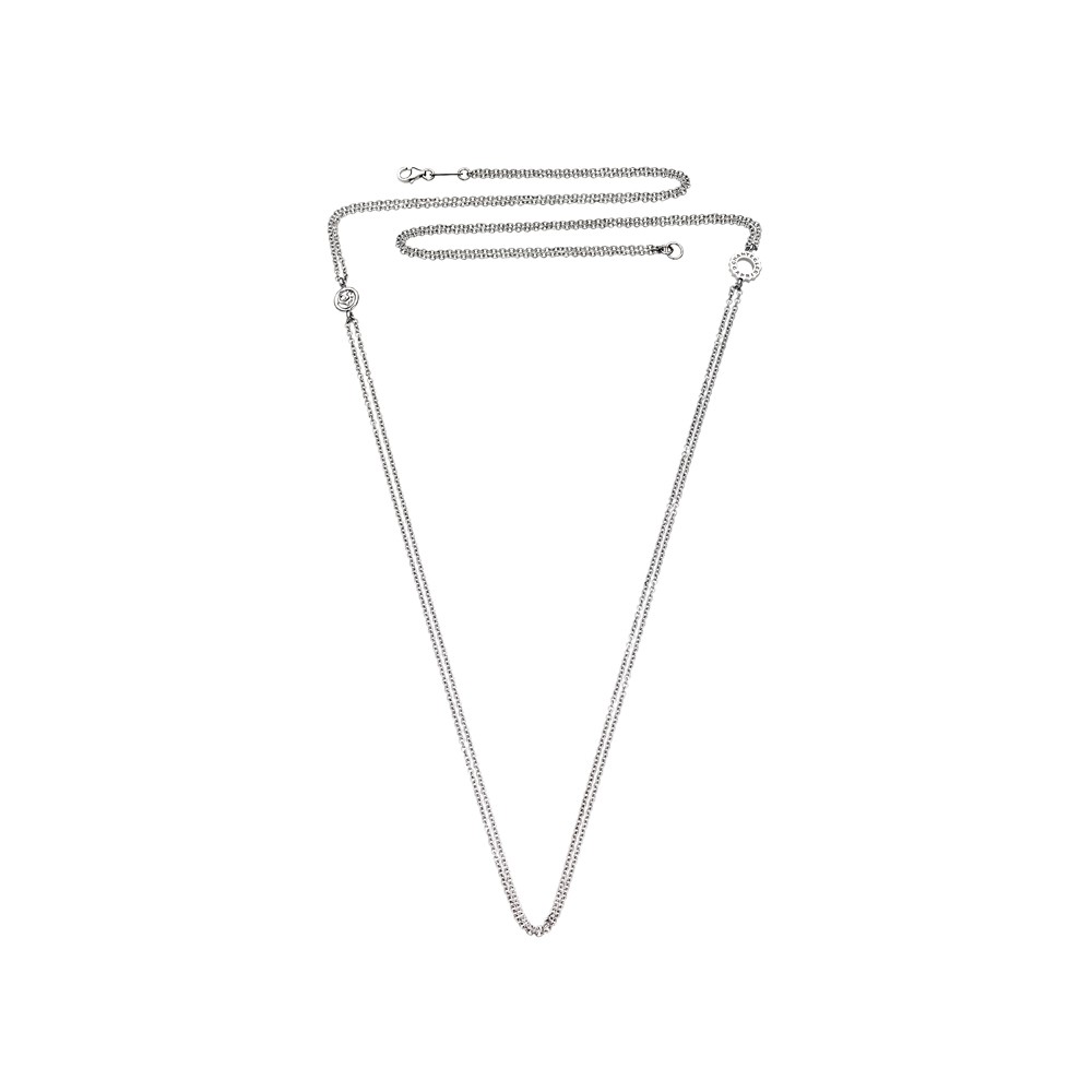 Catena lunga rolò doppia Chantecler in argento ref. 29290