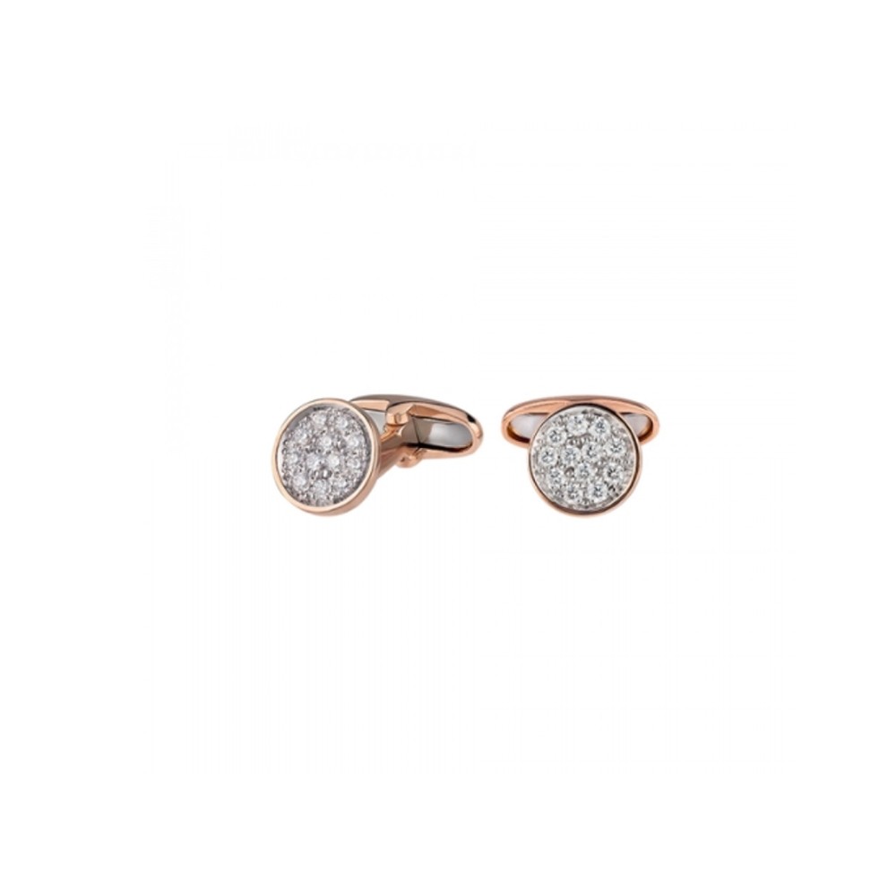 GEMELLI CHANTECLER IN ORO ROSA E DIAMANTI - PAILLETTES ref. 41131