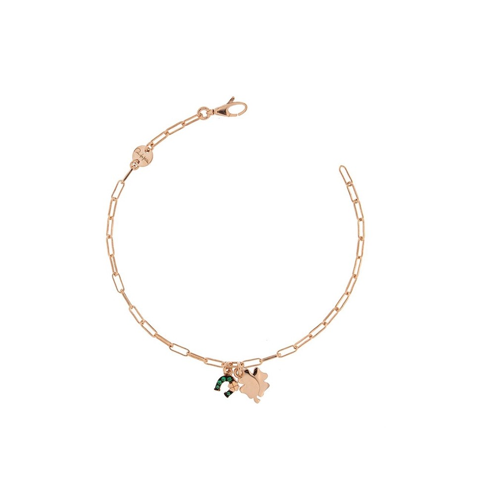 BRACCIALE CATENELLA QUADRIFOGLIO/FERRO DI CAVALLO ref. BRZ-401 C4