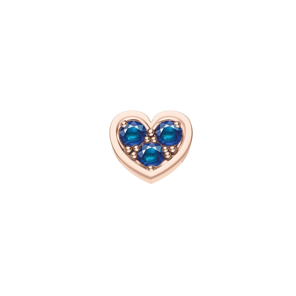 ELEMENTO CUORE REVERSO IN ORO ROSA E ZAFFIRI DONNA ORO - ELEMENTS ref. DCHZ9156