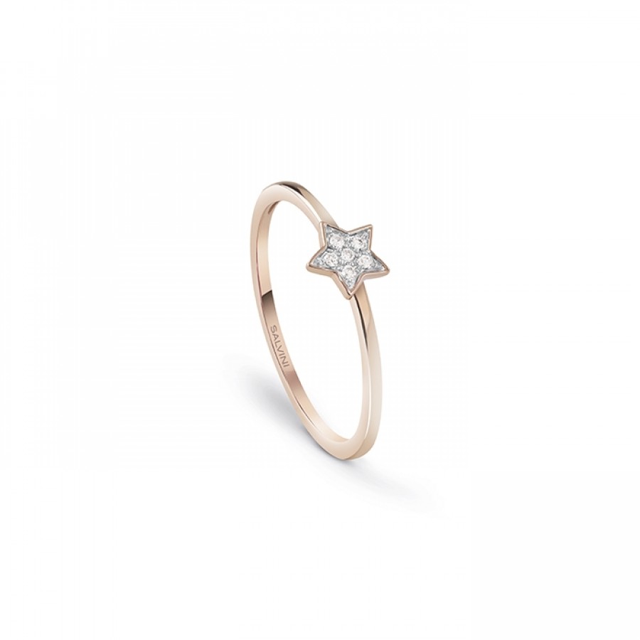 Anello Salvini I segni in oro rosa con diamanti ref. 20094177
