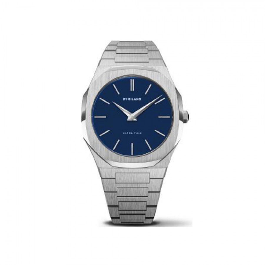 ULTRA THIN CASSA 40 mm E BRACCIALE ACCIAIO QUADRANTE BLU