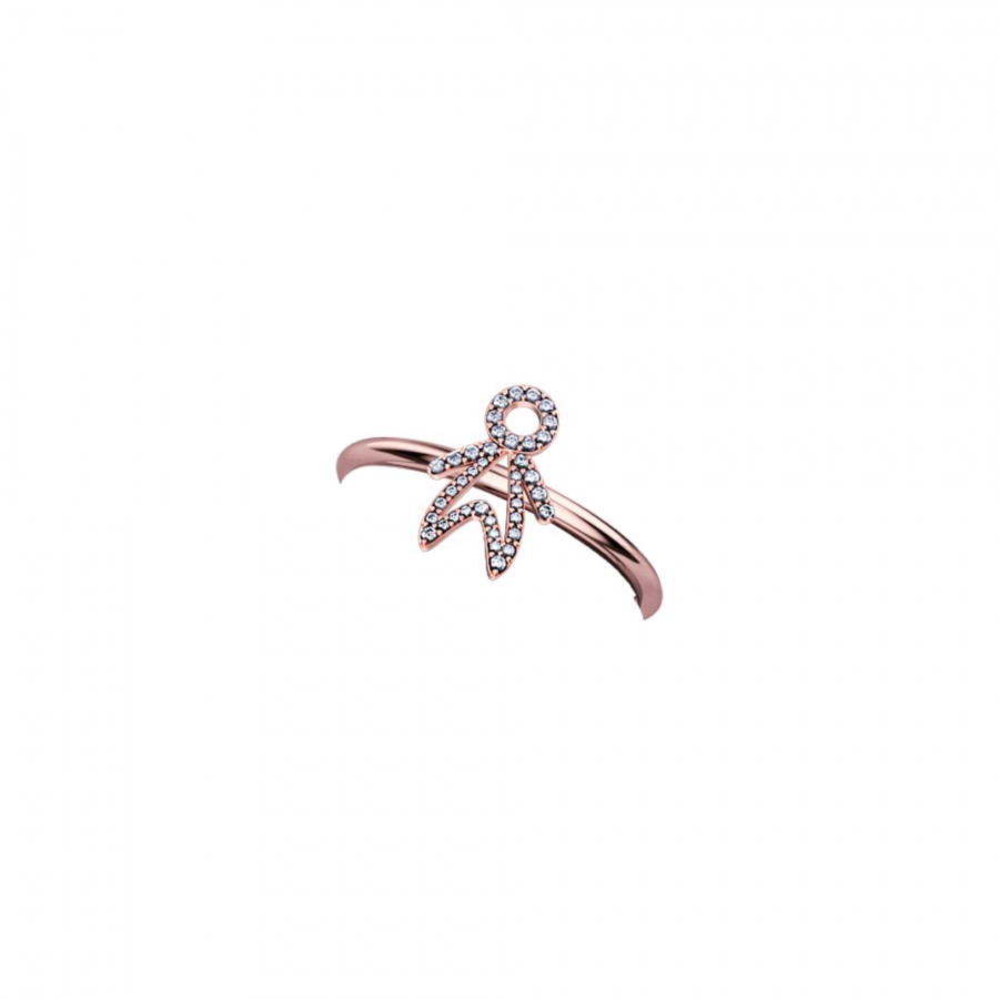 ELEMENTO ANELLO BIMBO ORO ROSA E DIAMANTI