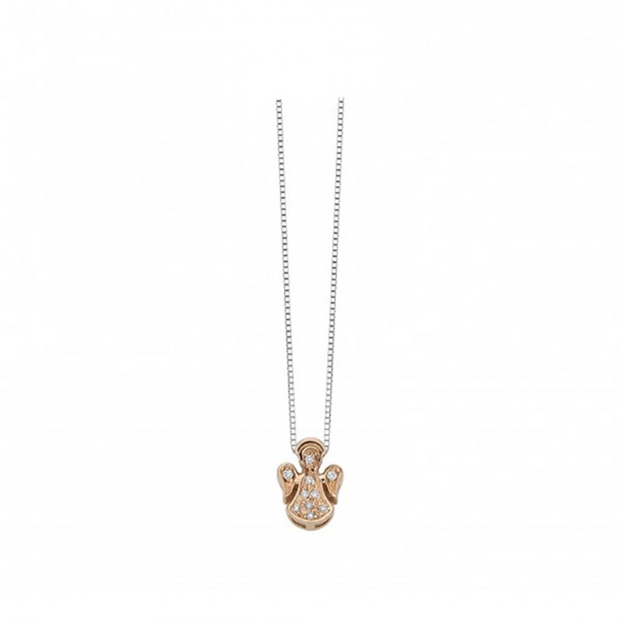 COLLANA DONNA ORO ANGELO IN ORO ROSA E DIAMANTI ref. DHPF7277.003