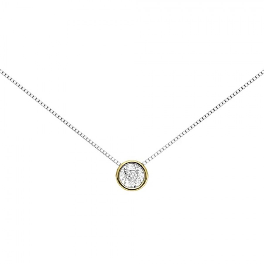 COLLANA DONNA ORO IN ORO BIANCO E GIALLO E DIAMANTI ref. DHPL7383.004
