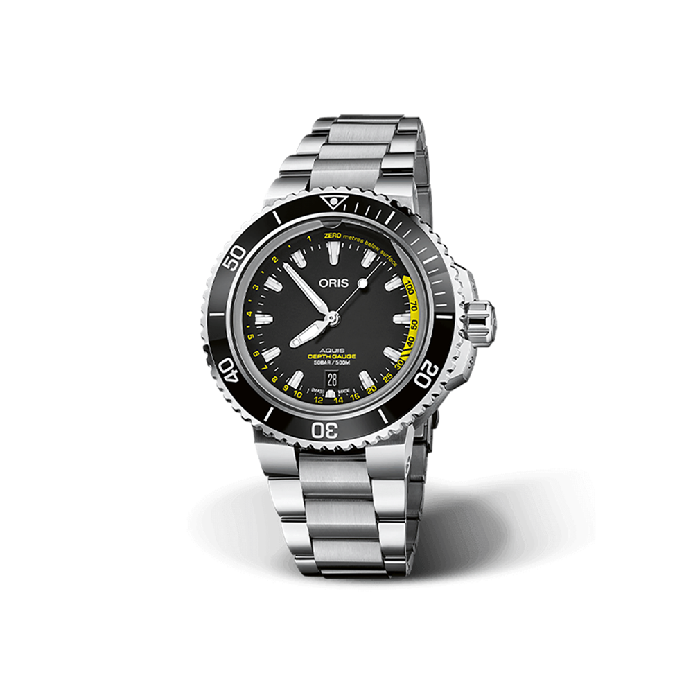 Oris Aquis Depth Gauge 43.5 mm ref. 01 733 7755 4154 Set MB