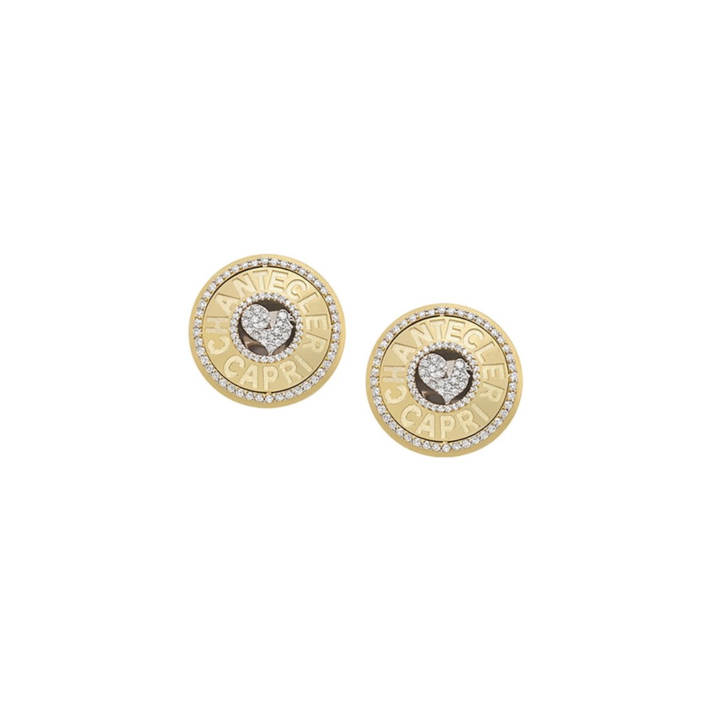 Orecchini a lobo Chantecler in oro giallo e diamanti ref. 40743