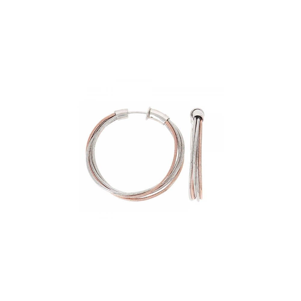 Orecchini multifilo Pesavento in argento rodio-rosa ref. WDNAO201
