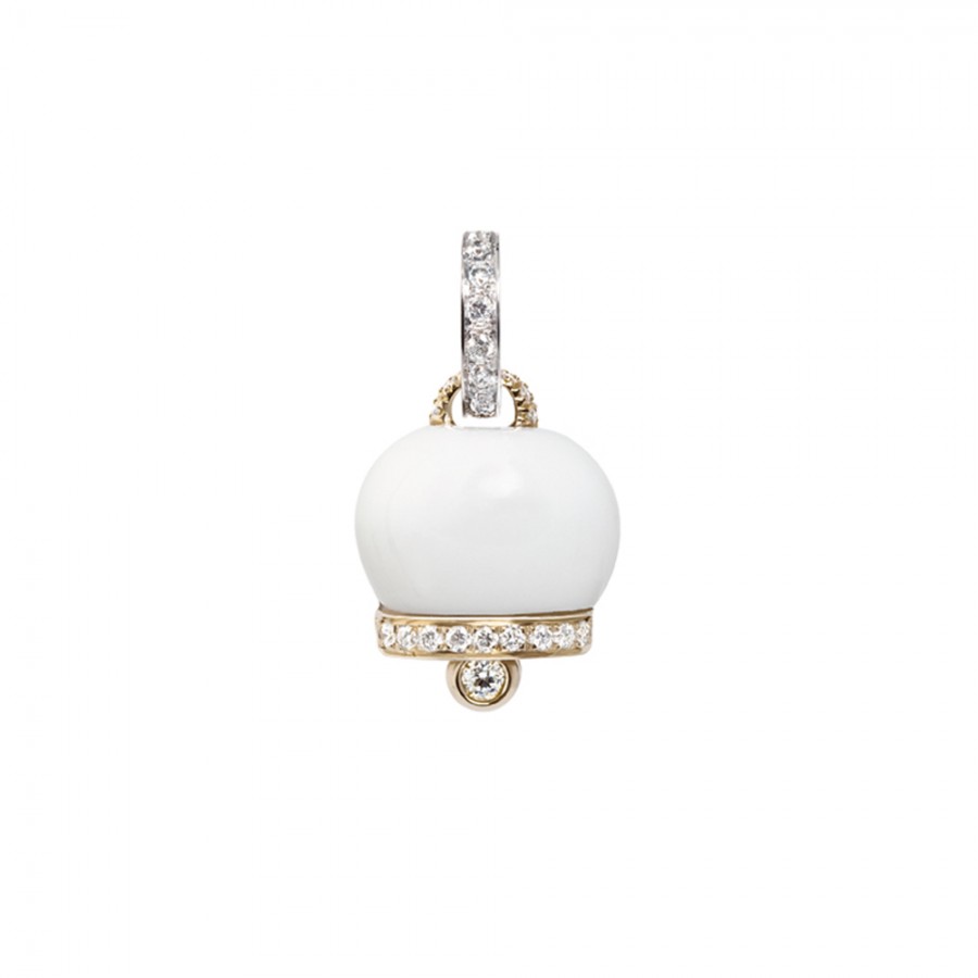 Ciondolo campanella medio Chantecler in oro diamanti e kogolong ref. 31783