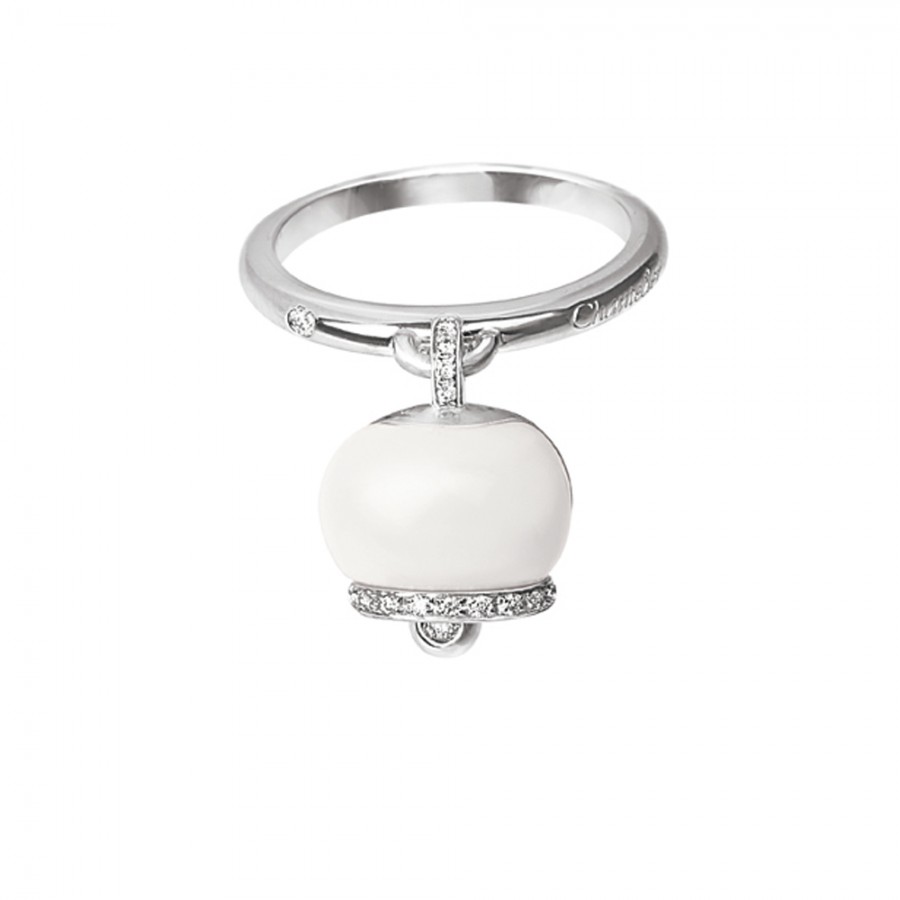 Anello in oro bianco e giallo, Diamanti e kogolong