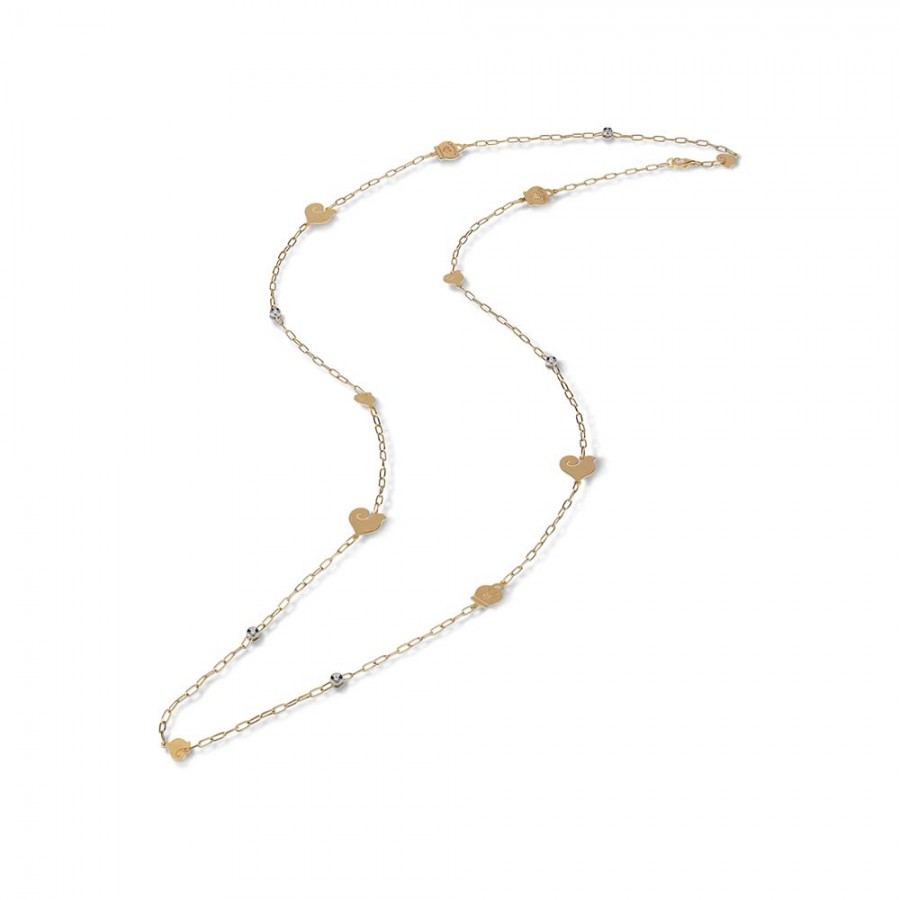 Collana con simboli Chantecler in oro giallo e diamanti ref. 38521
