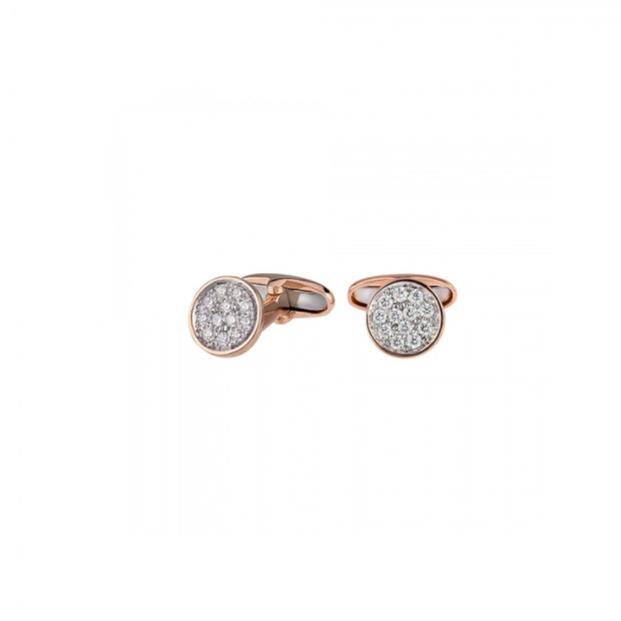 GEMELLI CHANTECLER IN ORO ROSA E DIAMANTI - PAILLETTES ref. 41131