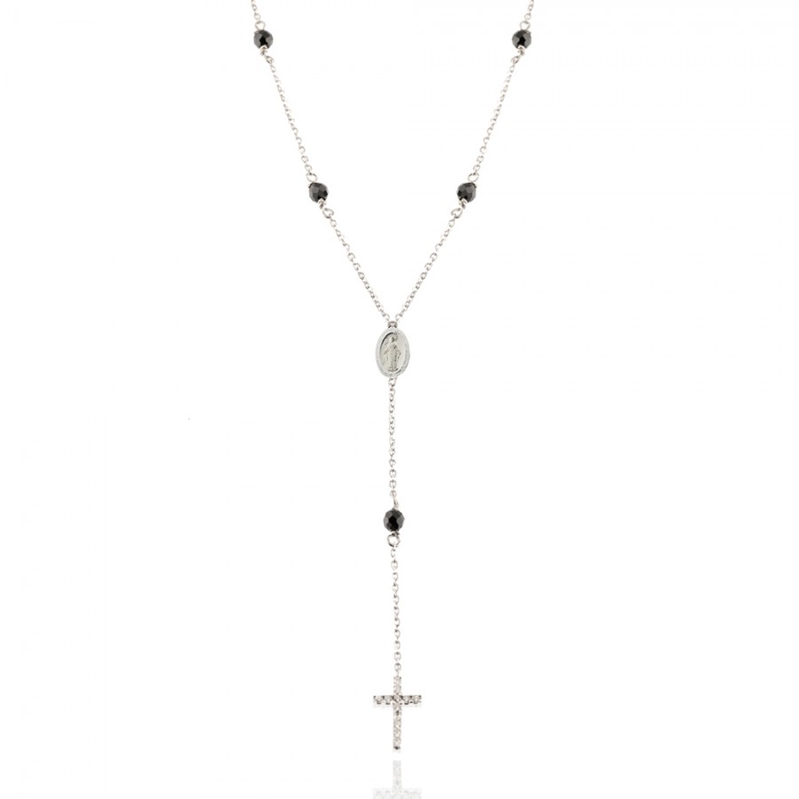COLLANA  colore Bianco con zirconi Simbolo:  CREDO  "Gli autentici valori della vita"