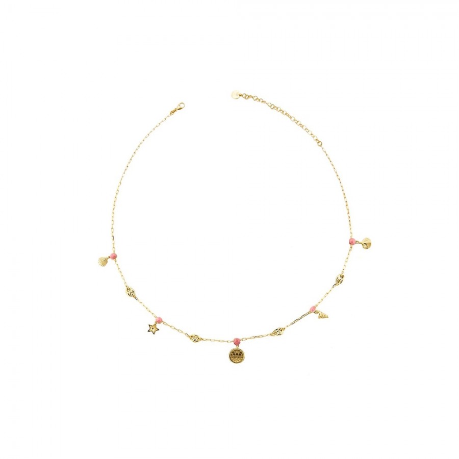 COLLANA CONCHIGLIA SMALTO ROSA ref. AE-GR-02-R