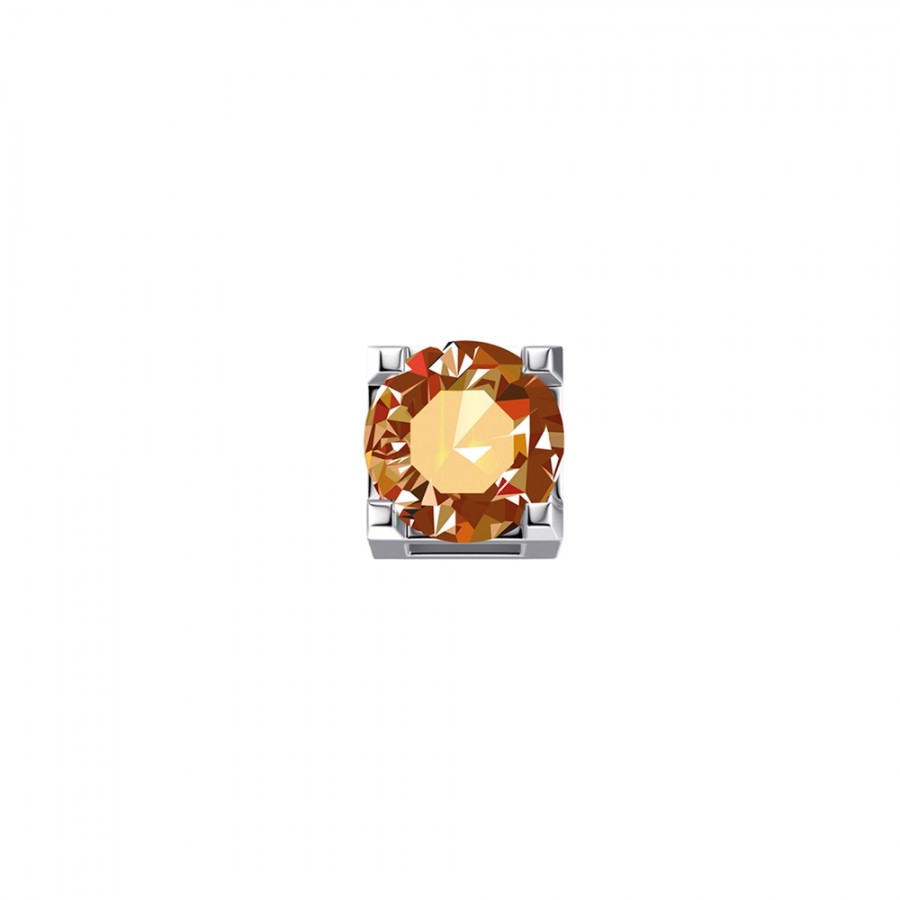ELEMENTO GRIFFE IN ORO BIANCO E TOPAZIO MADEIRA DONNA ORO - ELEMENTS ref. DCHY9321